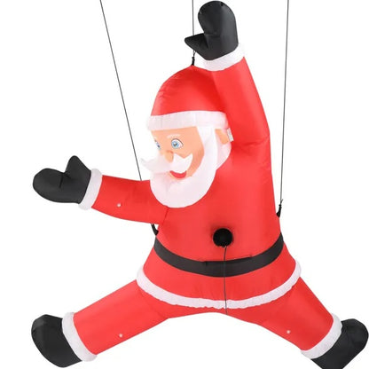 5 FT Lighted Christmas Inflatable Hanging Santa Claus