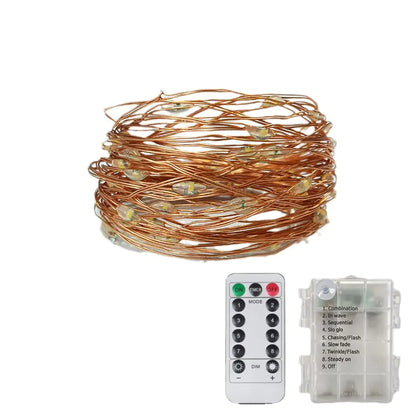 Copper Wire String Light 12 meters and 120 lamps