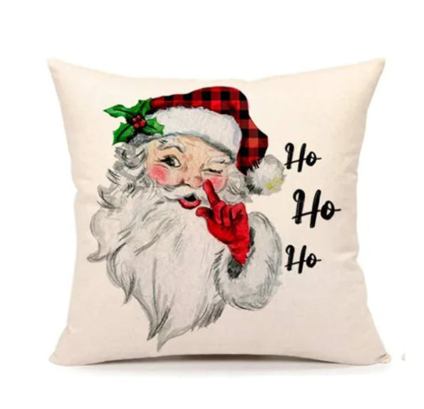 Christmas Santa Linen Pillowcase