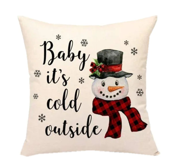 Christmas Santa Linen Pillowcase